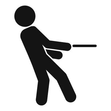 Tug of war game icon, simple style Illustrazione stock