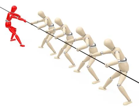 The tug war Stock Illustration