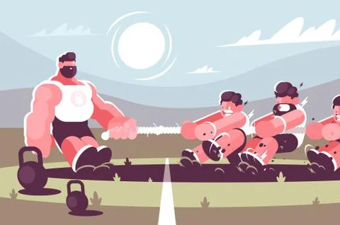 Tug of war Stock Illustration