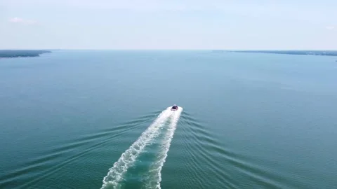 Tugboat Aerial Video Stock Footage 313767566