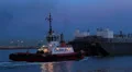 Tugboat and Fuel Barge HD Footage