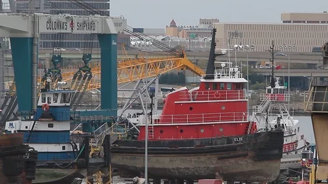 Tugboat Stock Footage 87418206