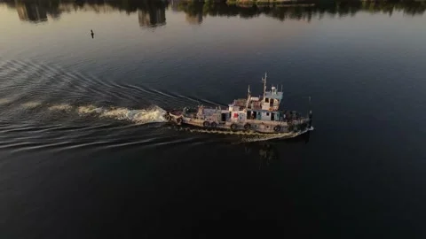 Tugboat Stock Footage 154767617