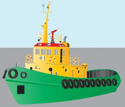 Tugboat Illustrazione stock