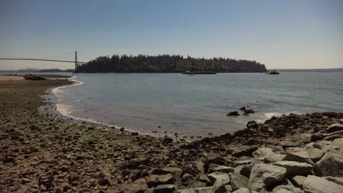 Tugboat Pulling Cargo Ship  Stock Footage 201980549