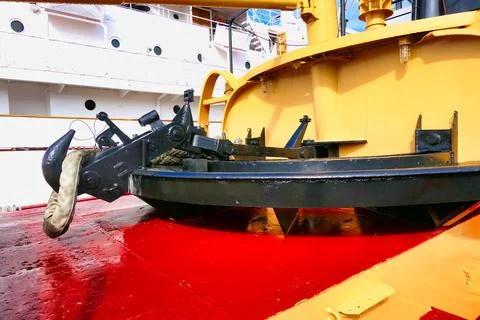 Tugboat Pulling Hook Stock Photos
