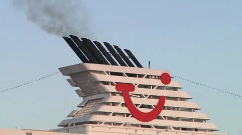 TUI sign, ship. Stock Footage 32349368