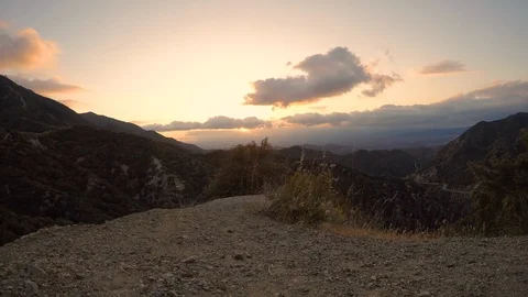 Tujunga canyon clouds timelapse Stock Footage 101314255