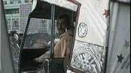 Tuk Tuk Driver Afghanistan Kabul Taxi 1980S Vintage Film Home Movie 7187 Stock Footage