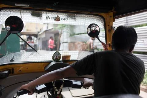 Tuk tuk driver in Agra, India Stock Photos