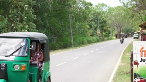 Tuktuk on Sri Lanka roads Stock Footage 178472353