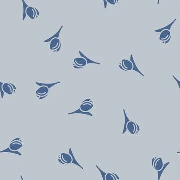 Tulip blossom spring glyph vector seamless pattern 스톡 일러스트