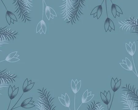 Tulip border and frame Stock Illustration