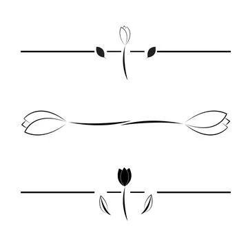 Tulip divider Stock Illustration