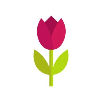 Tulip, flat desing. Vector illustration Illustrazione stock