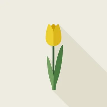 Tulip flat icon Stock Illustration