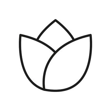 Tulip flower icon features a simple and elegant design Stock Illustration