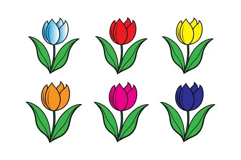 Tulip flower vector Stock Illustration