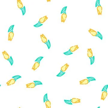 Tulip flower vector seamless pattern 스톡 일러스트