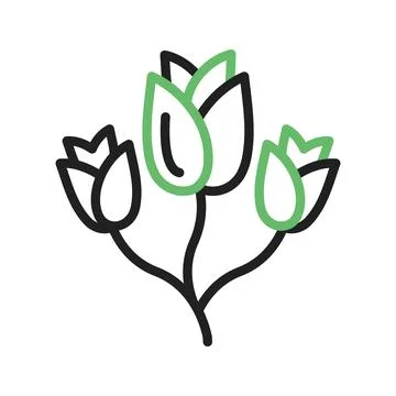 Tulip Icon Image. Stock Illustration