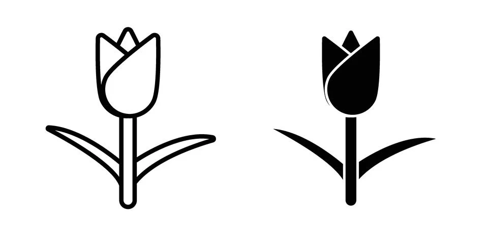 Tulip icon vector design illustrations 스톡 일러스트