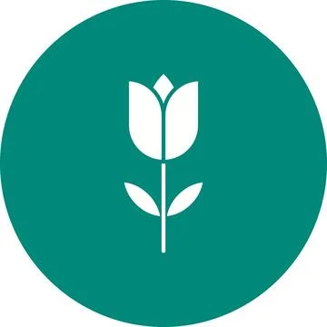 Tulip icon vector image. Stock Illustration