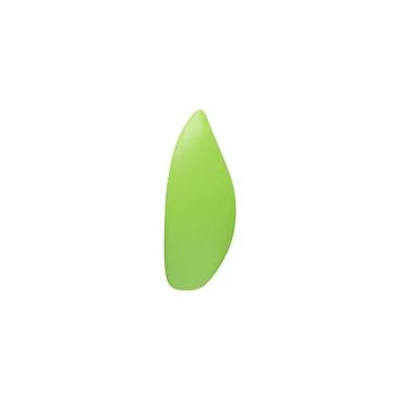 Tulip leaf 3D realistic vector, clay or plasticine texture single green spring Stock Illustration