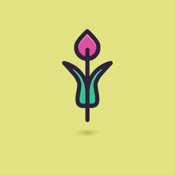 Tulip logotype Stock Illustration