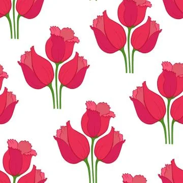 Tulip pattern  Stock Illustration