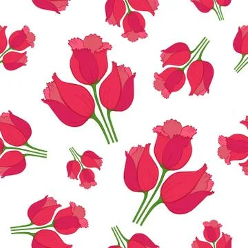 Tulip pattern  Stock Illustration