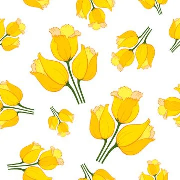 Tulip pattern  Stock Illustration