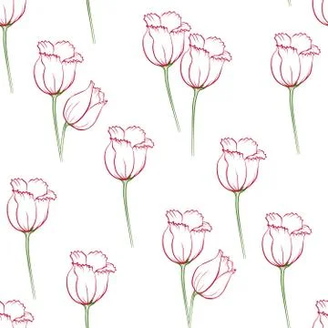 Tulip pattern  Stock Illustration