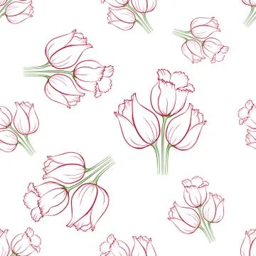 Tulip pattern  Stock Illustration