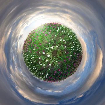 Tulip planet Stock Illustration