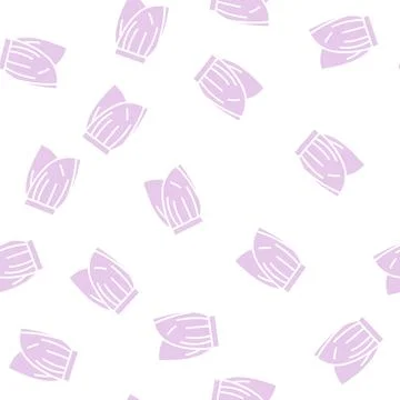 Tulip skirt glyph seamless pattern Illustrazione stock