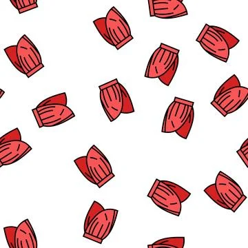 Tulip skirt vector seamless pattern Stock Illustration