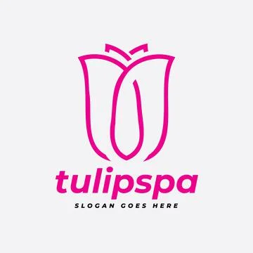 Tulip Spa Logo Stock Illustration