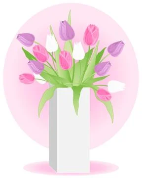 Tulip vase Stock Illustration