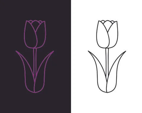 Tulip Vector file | Editable file Illustrazione stock