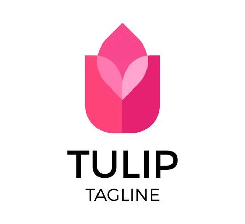 Tulip vector logo template design Stock-Illustration