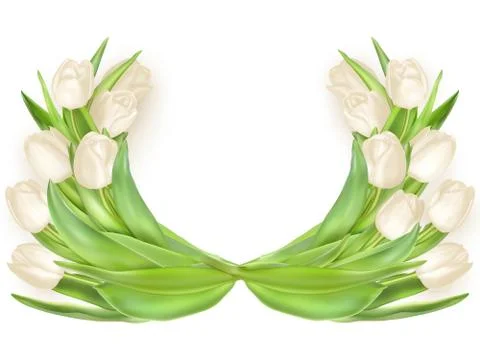 Tulips decorative background. EPS 10 Stock Illustration