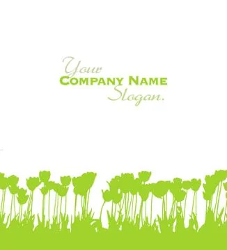 Tulips in green Stock Illustration