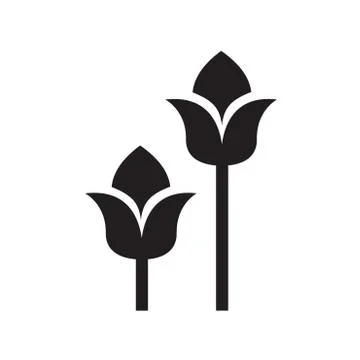 Tulips icon Illustrazione stock