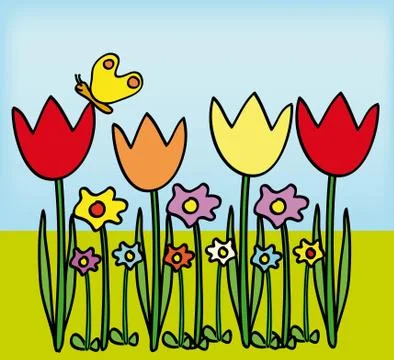 Tulips Stock Illustration
