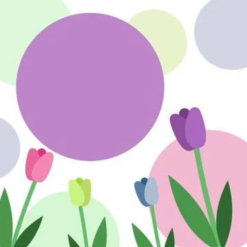 Tulips postcard holiday Illustrazione stock