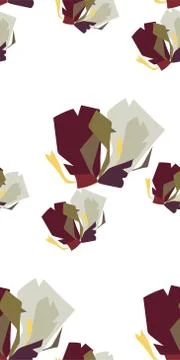 Tulips seamless pattern vector floral design primitive scandinavian Stock Illustration