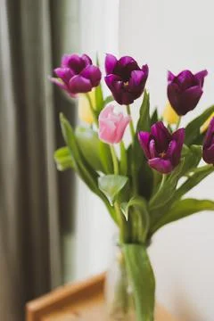 Tulips in vase Foto stock