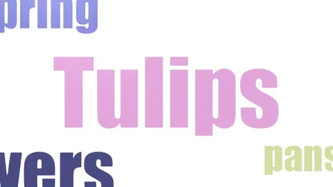 Tulips Word Cloud Animated On White Background Stock Footage 103098041