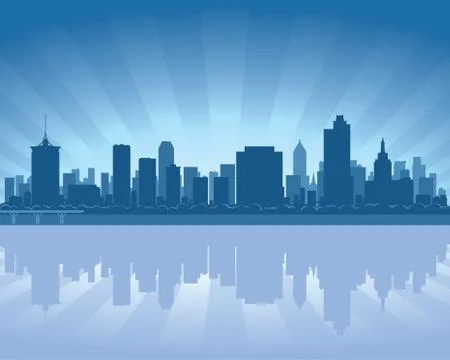 Tulsa, oklahoma skyline Stock Illustration