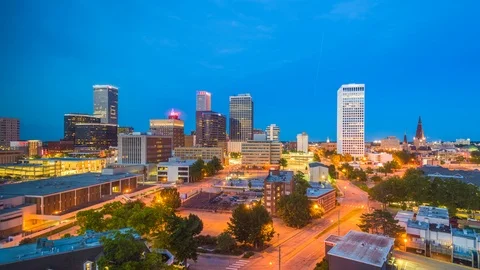 Tulsa, Oklahoma, USA Skyline Stock Footage